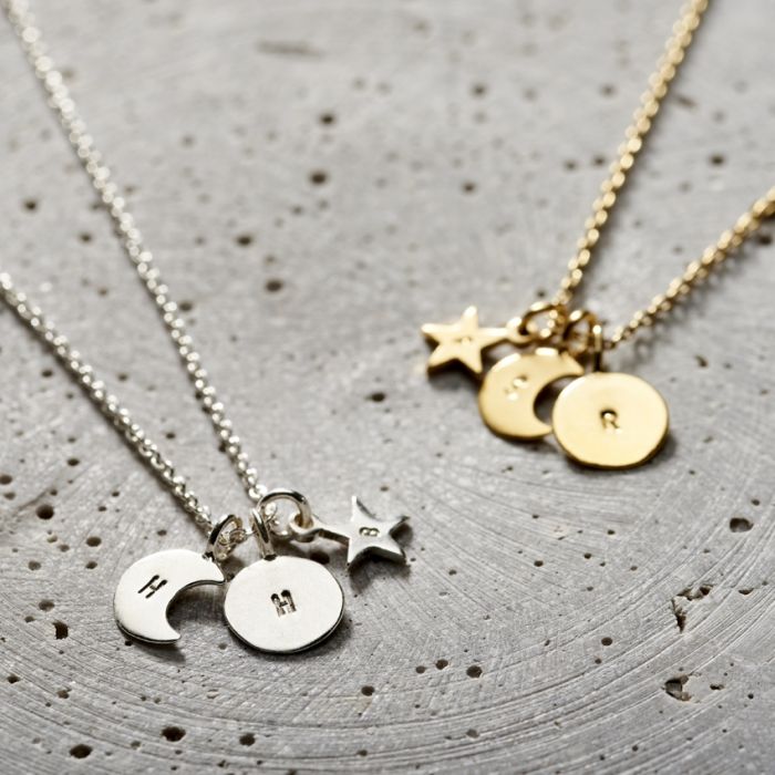 Personalised Sun Moon & Star Necklace