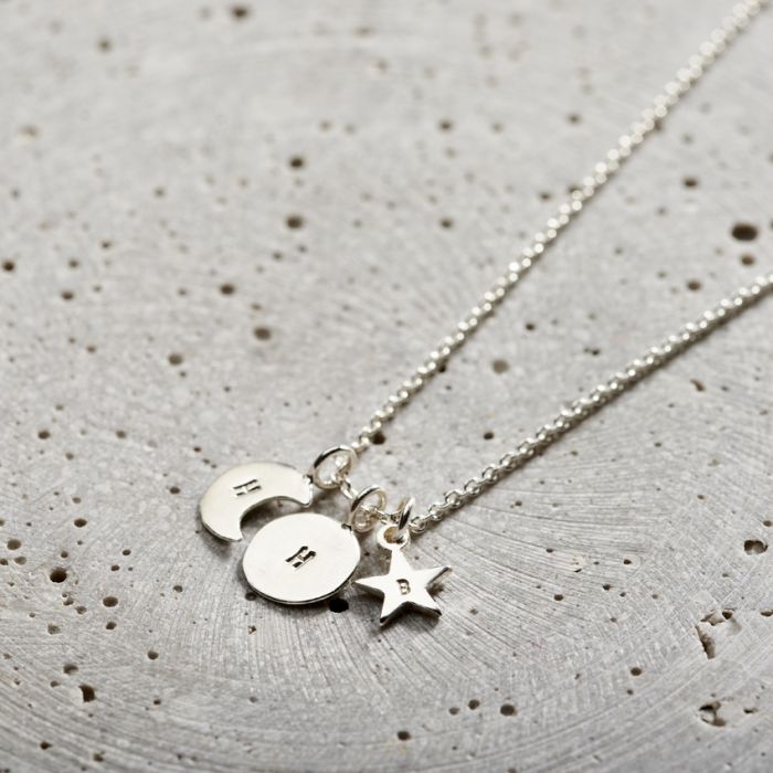 Personalised Sun Moon & Star Necklace