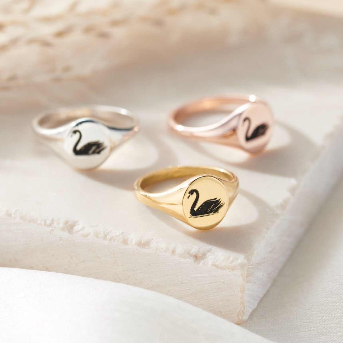 Swan Signet Ring