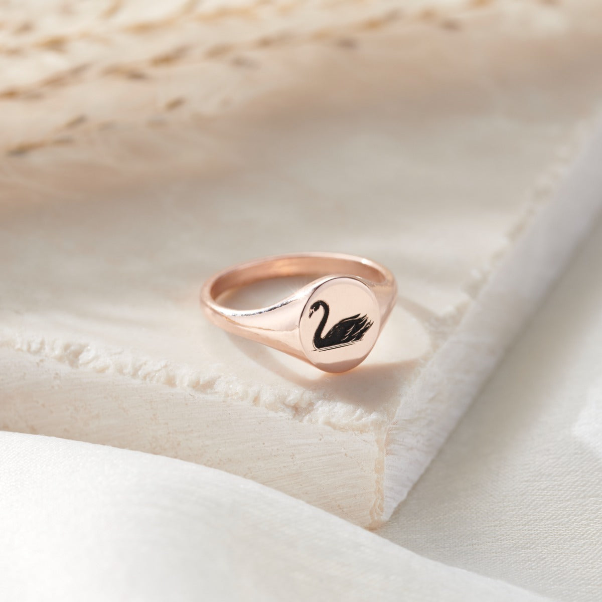 Swan Signet Ring