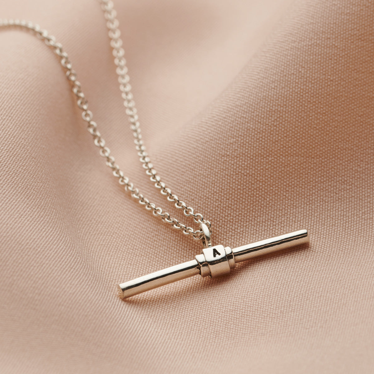 Personalised Albert T Bar Necklace