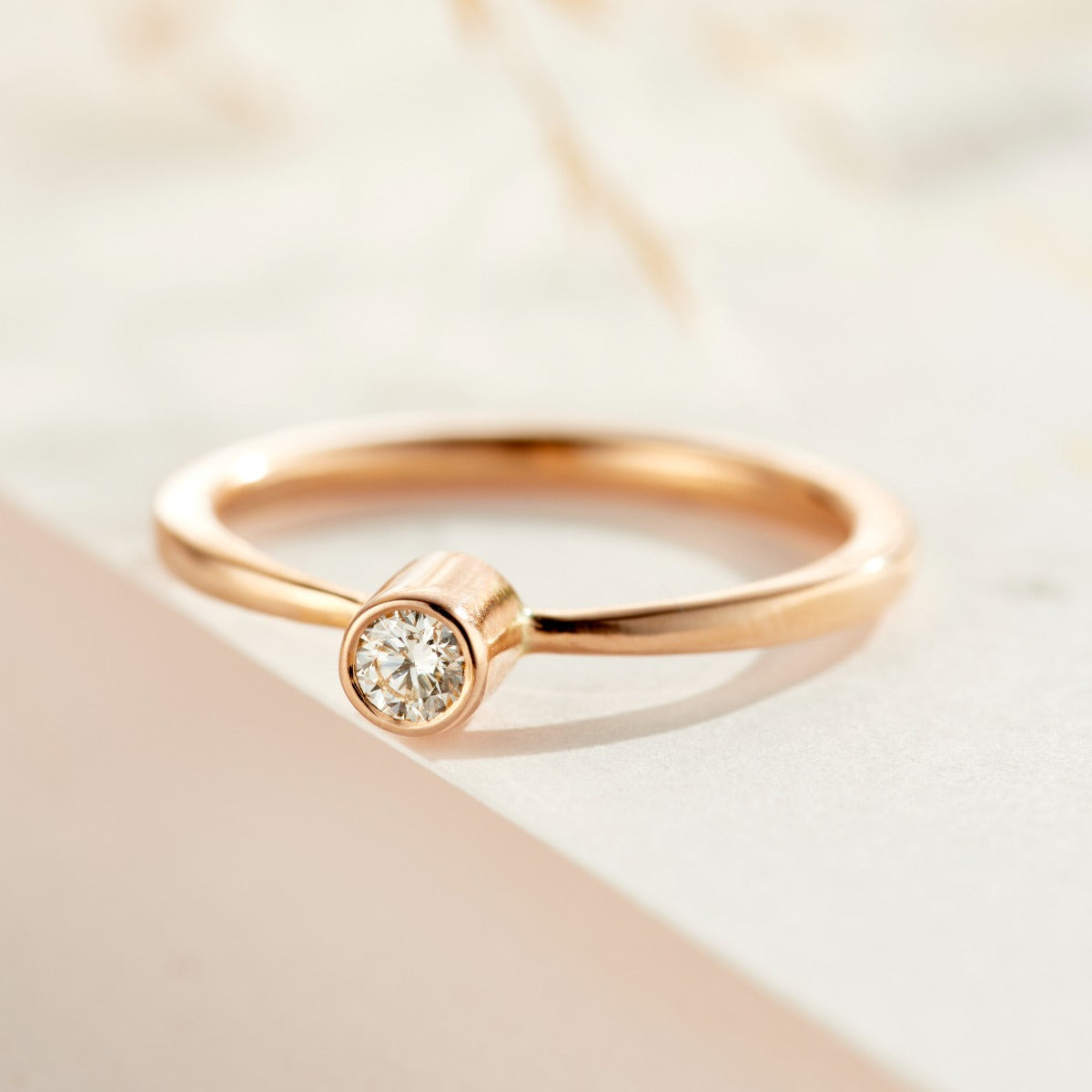 Personalised 9ct Gold Tall Diamond Engagement Ring