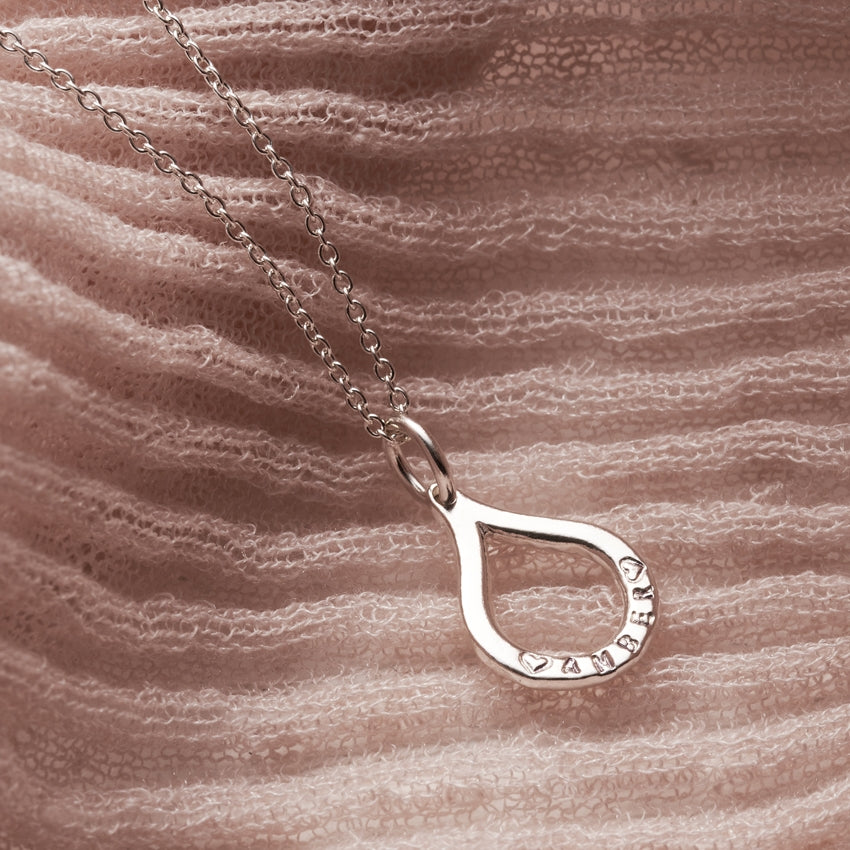 Personalised Open Droplet Necklace