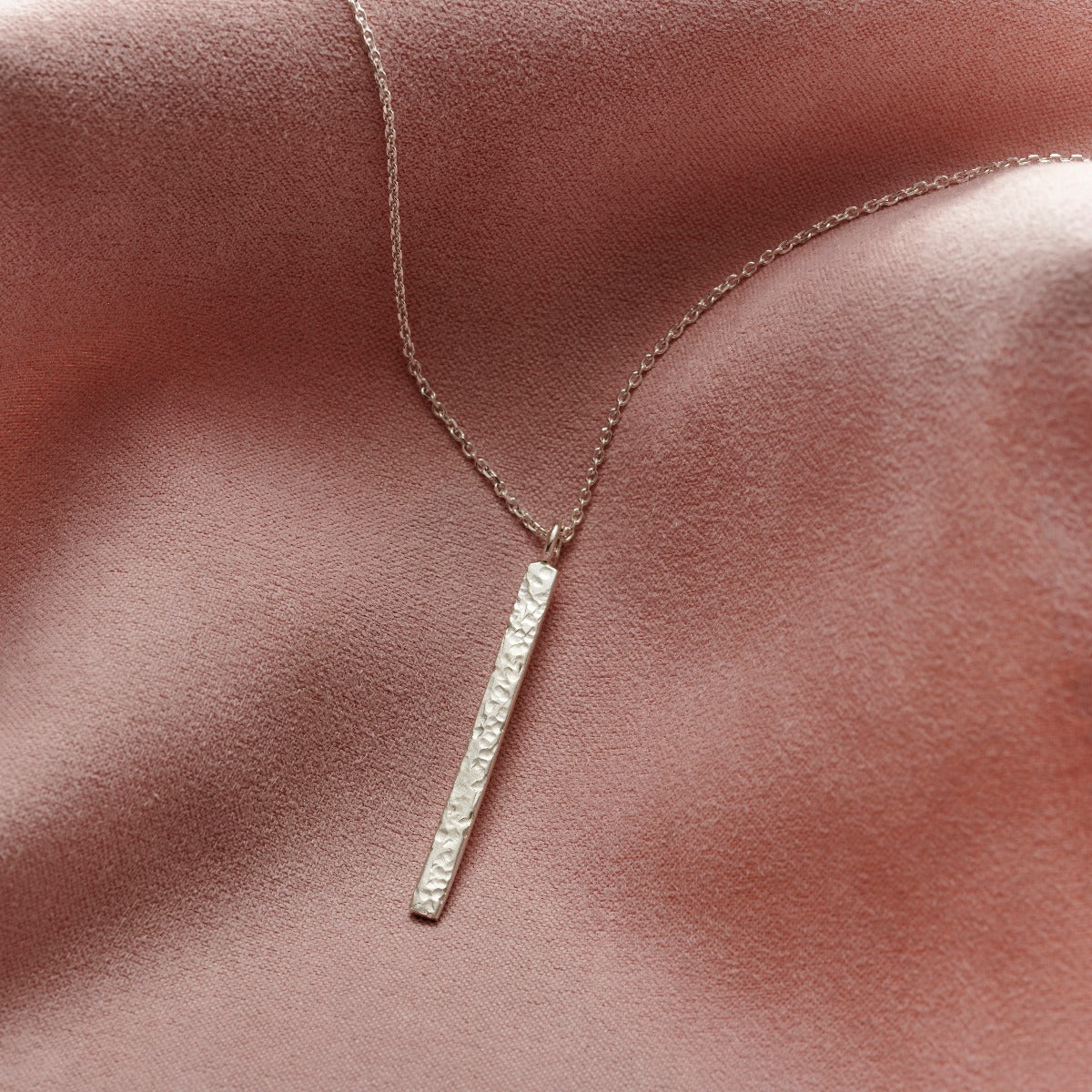 Personalised Textured Bar Necklace