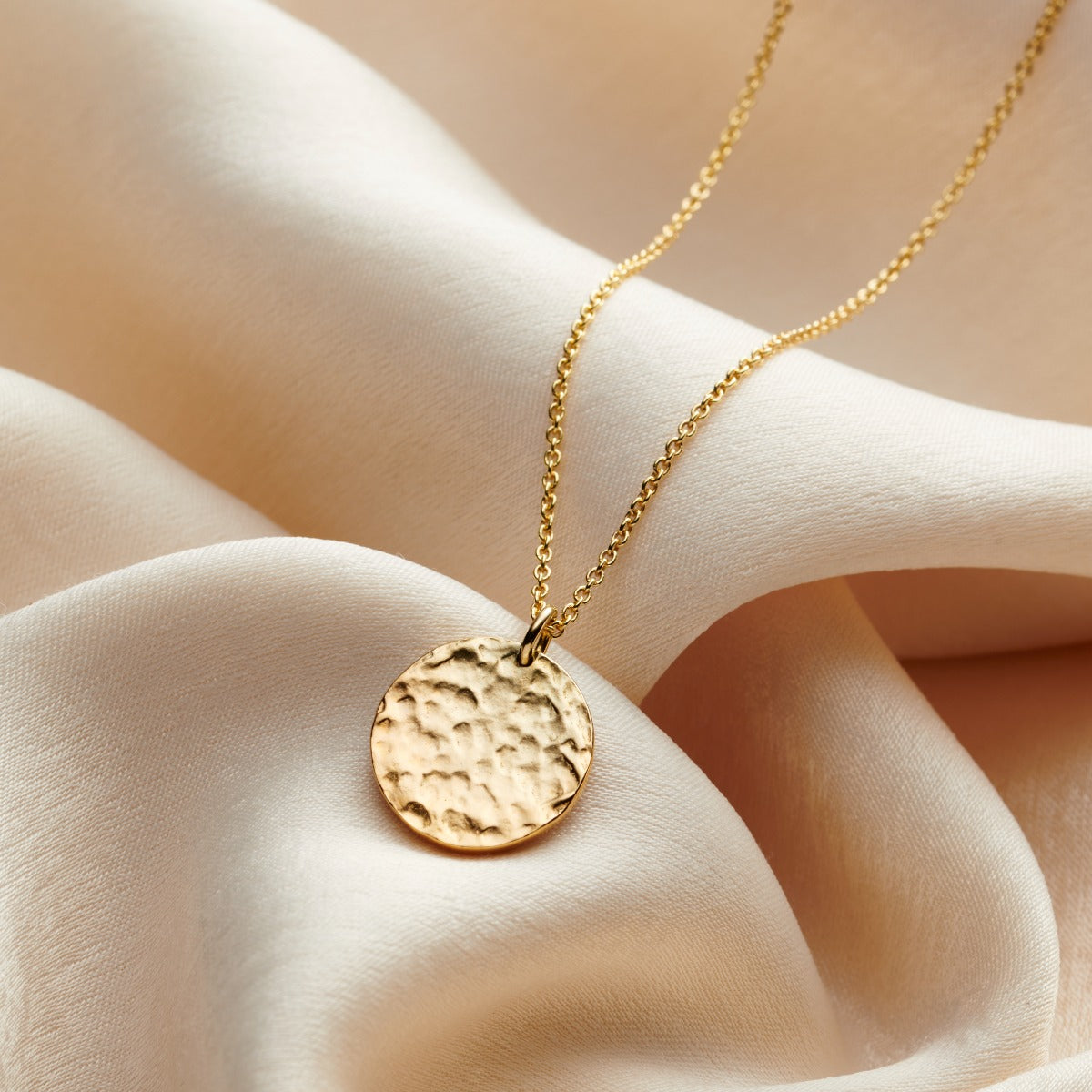 Textured Personalised Disc Necklace