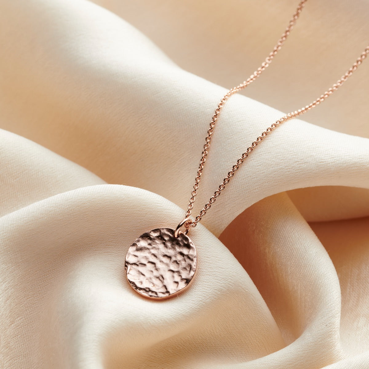 Textured Personalised Disc Necklace