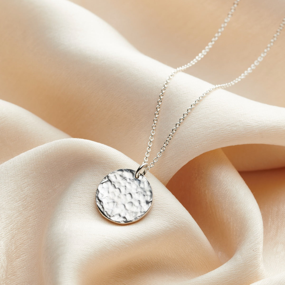 Textured Personalised Disc Necklace