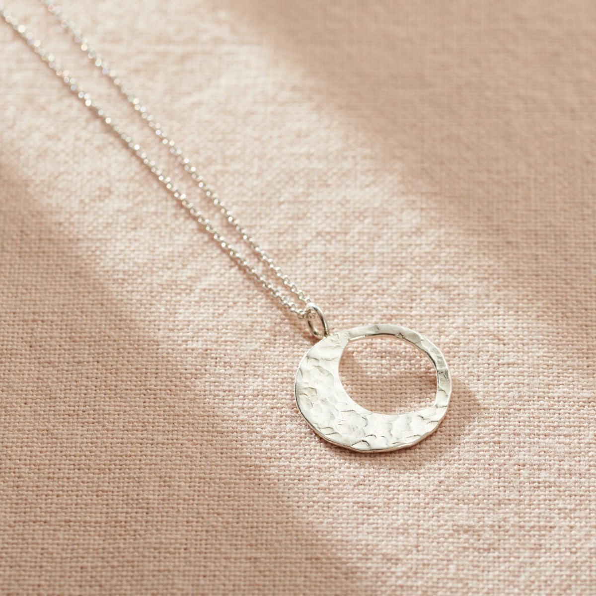 Textured Personalised Large Moonshine Necklace