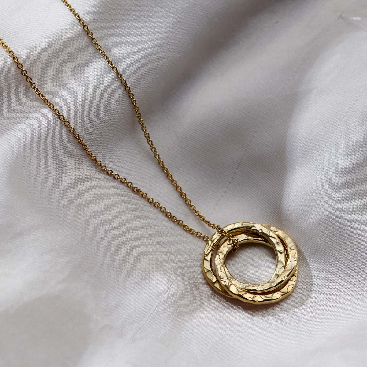 Personalised Textured Russian Ring Necklace