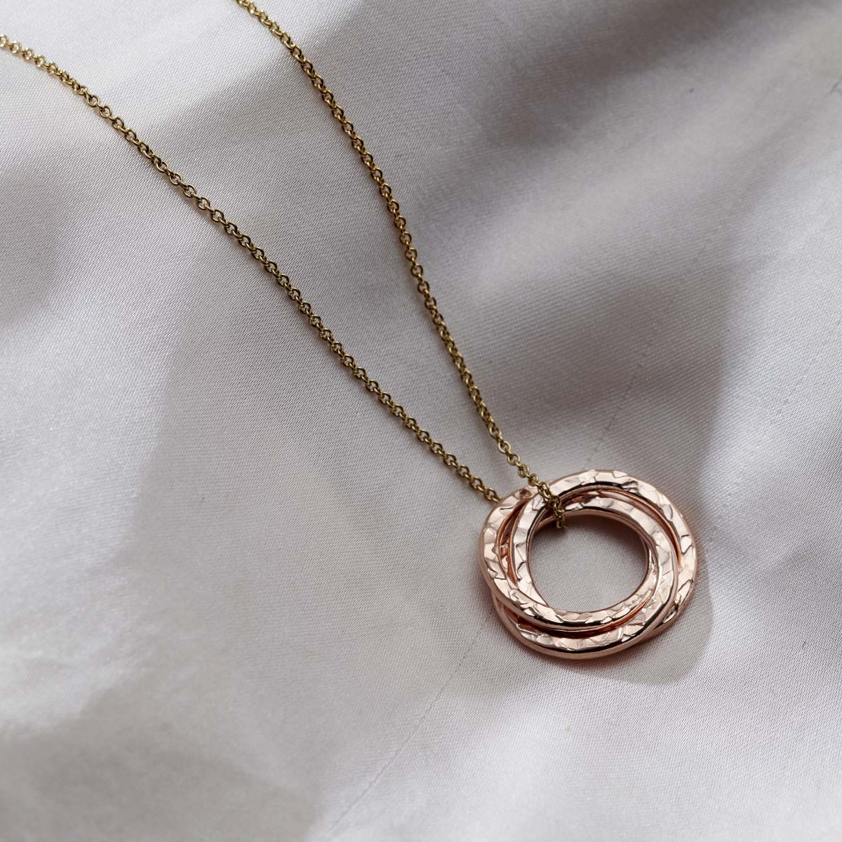 Personalised Textured Russian Ring Necklace