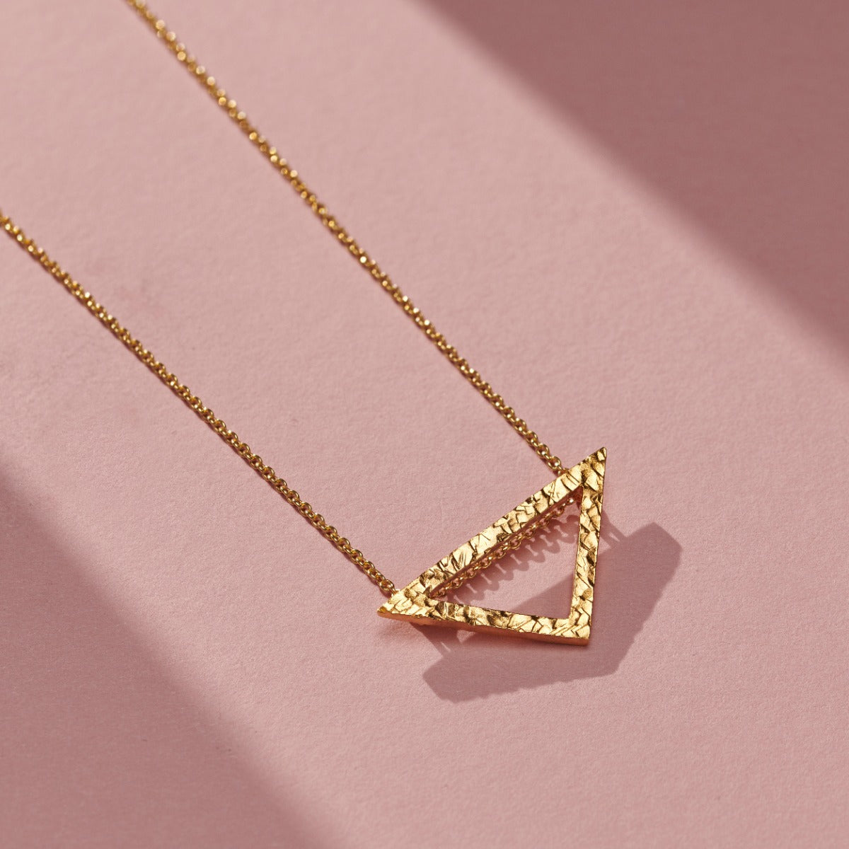 Textured Triangle Necklace