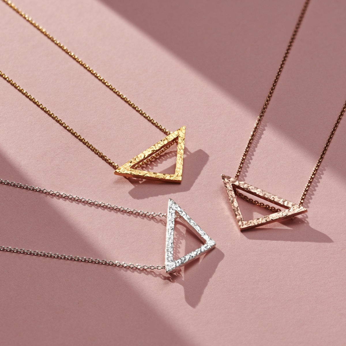 Textured Triangle Necklace