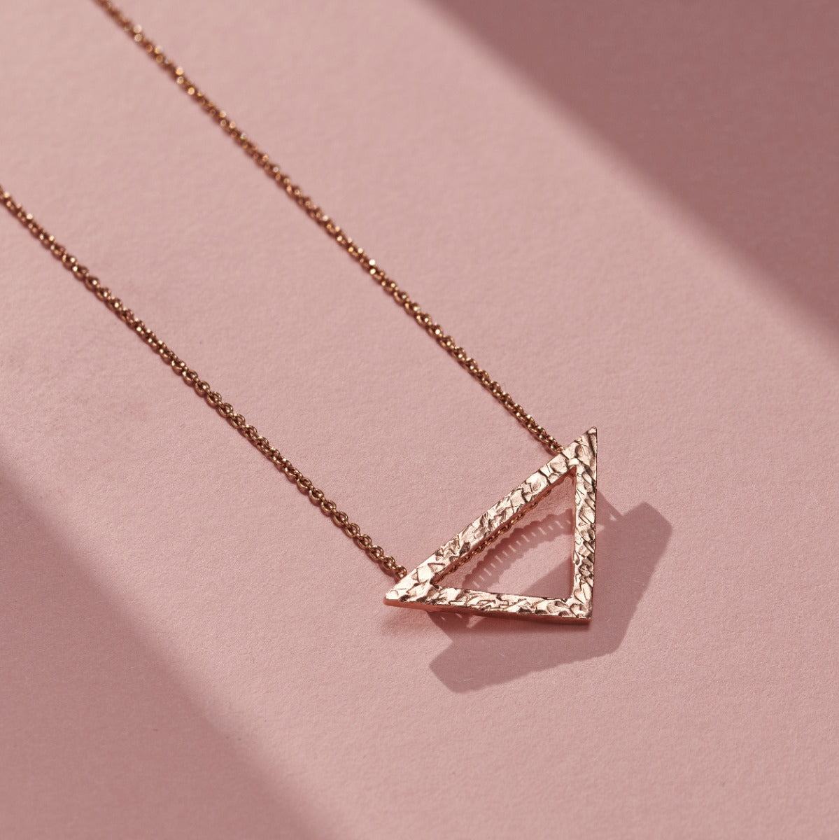 Textured Triangle Necklace