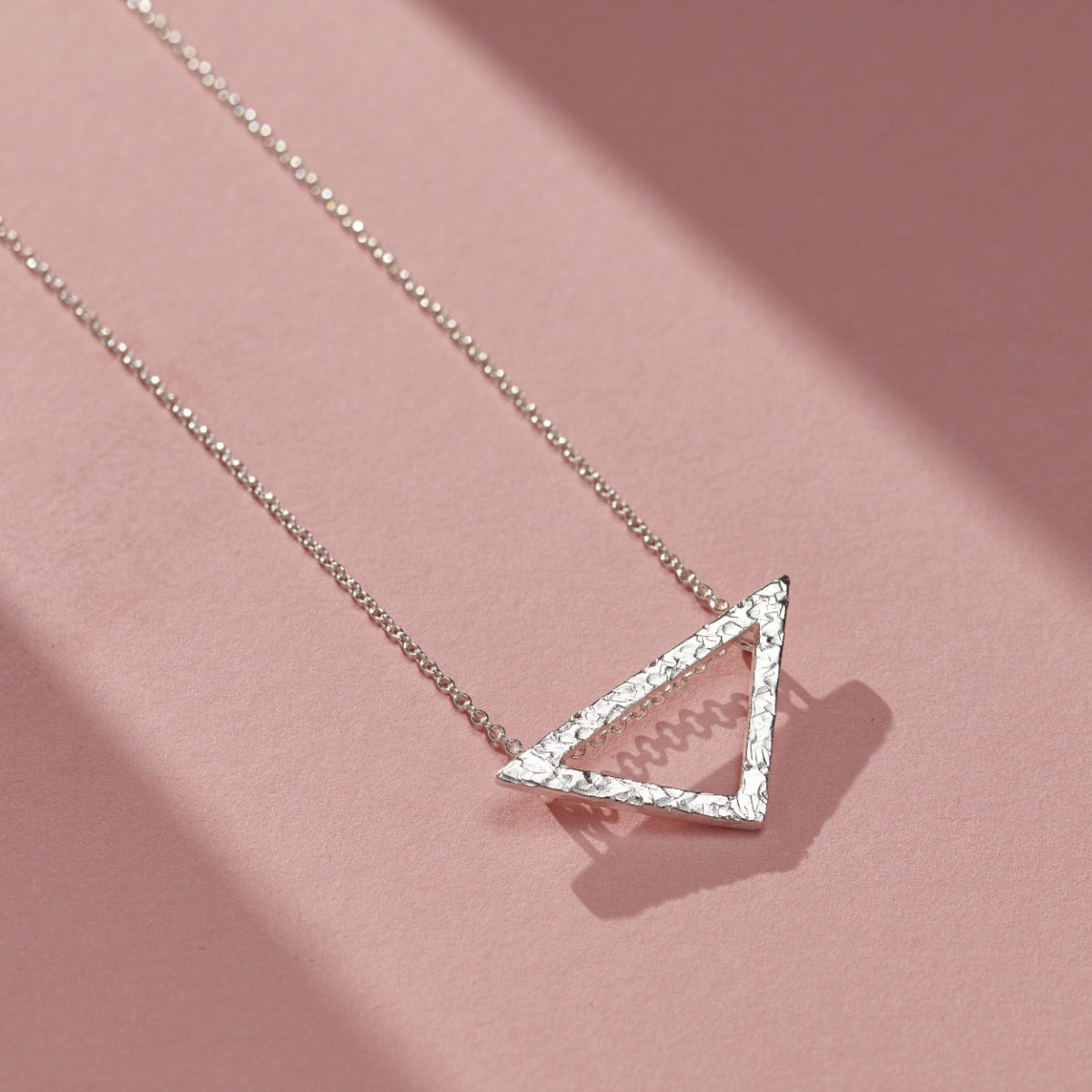 Textured Triangle Necklace