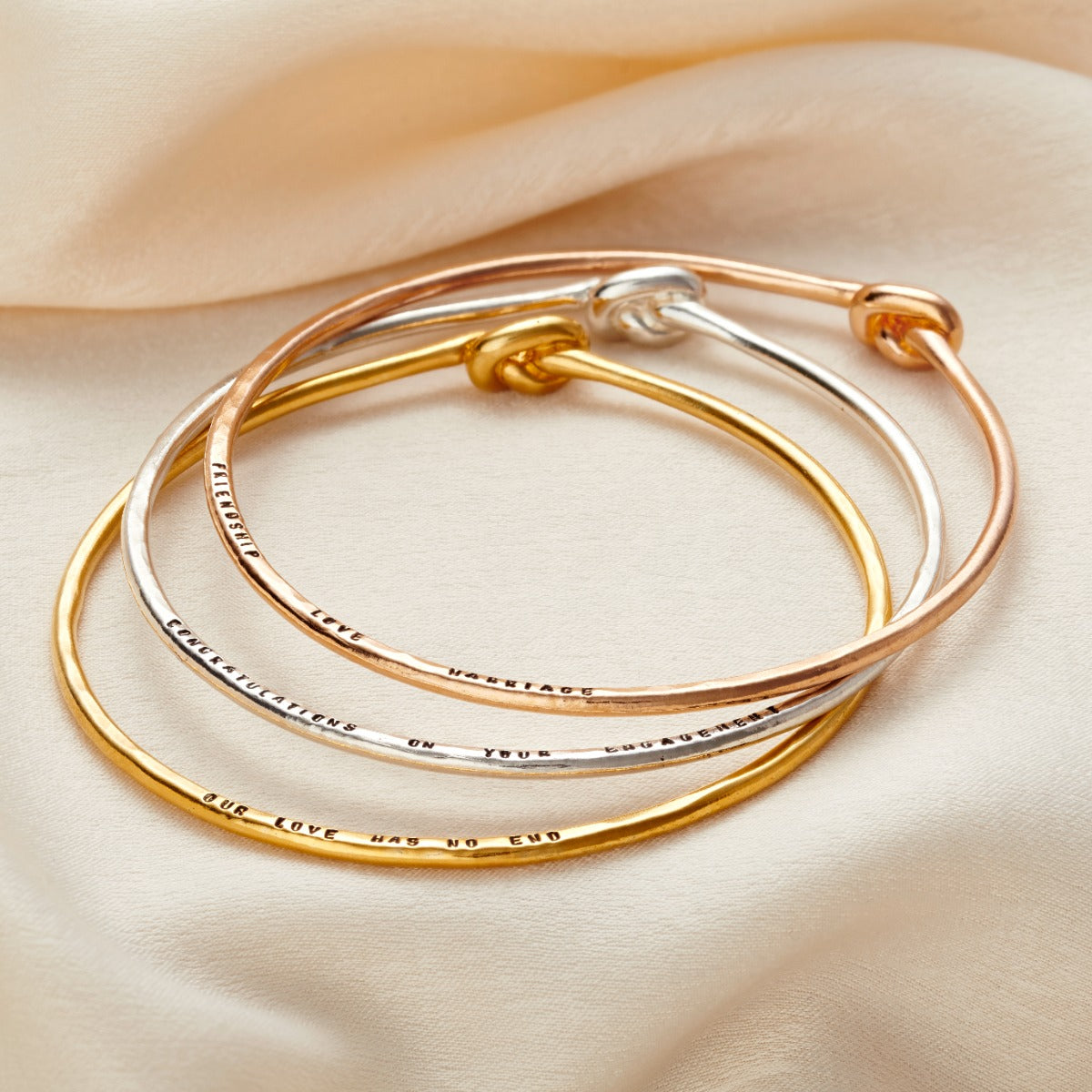 Personalised Tie The Knot Bangle