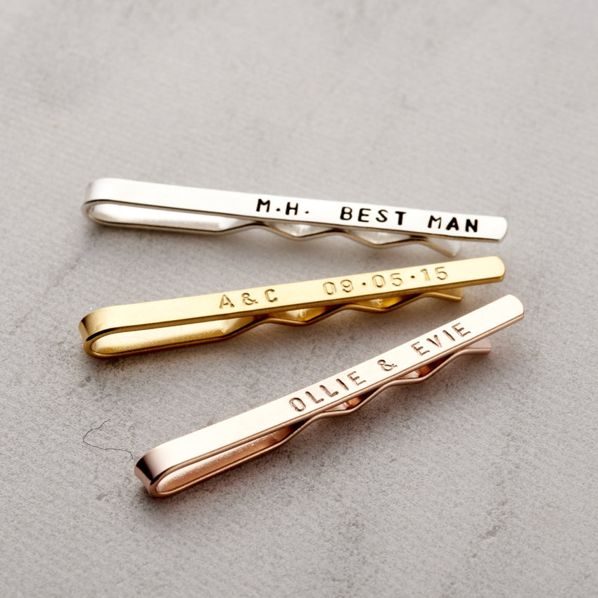 Personalised Silver Tie Clip