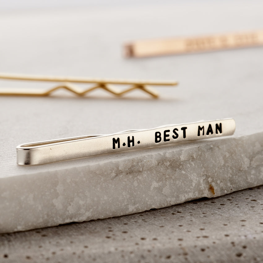 Personalised Silver Tie Clip