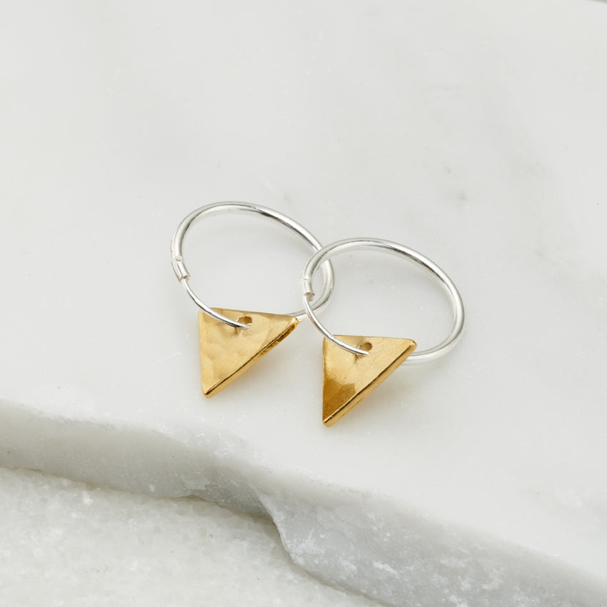 Mini Triangle Hoop Earrings