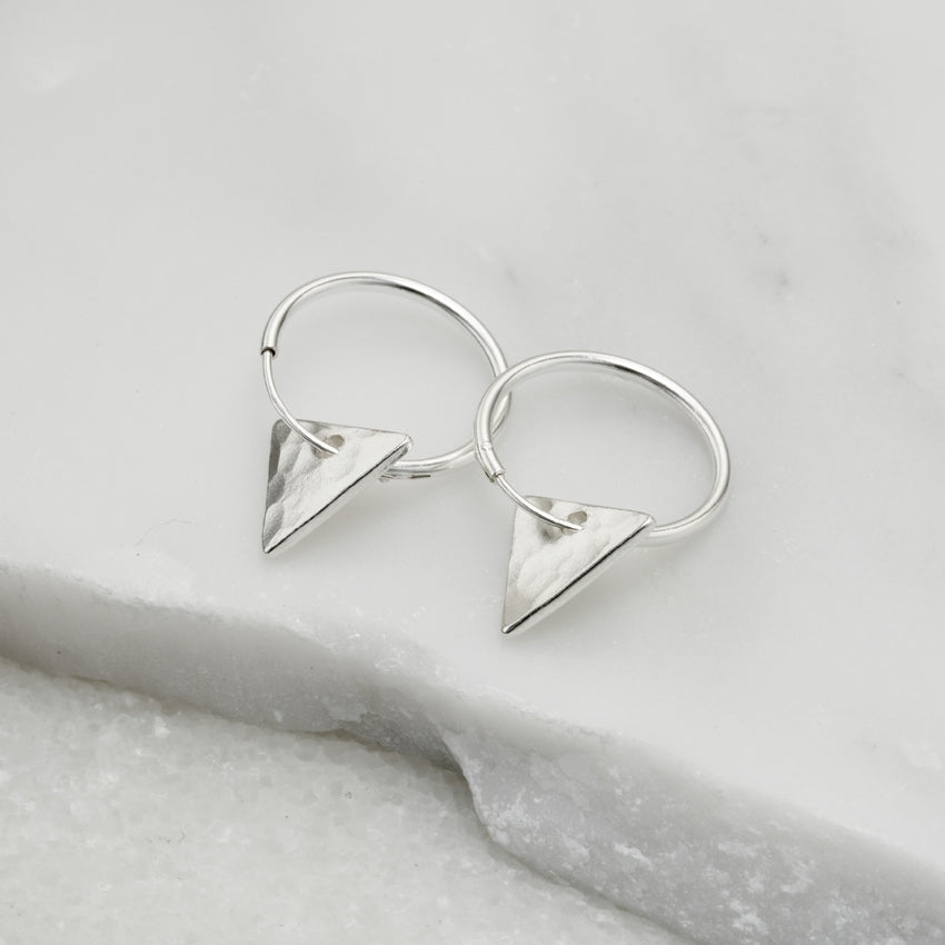 Mini Triangle Hoop Earrings