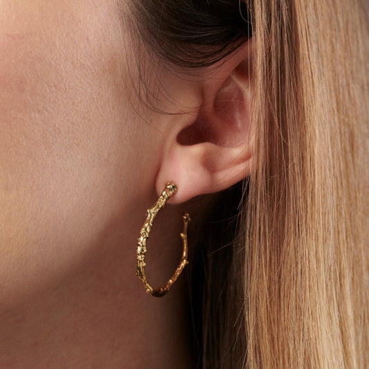 Twig Hoop Earrings