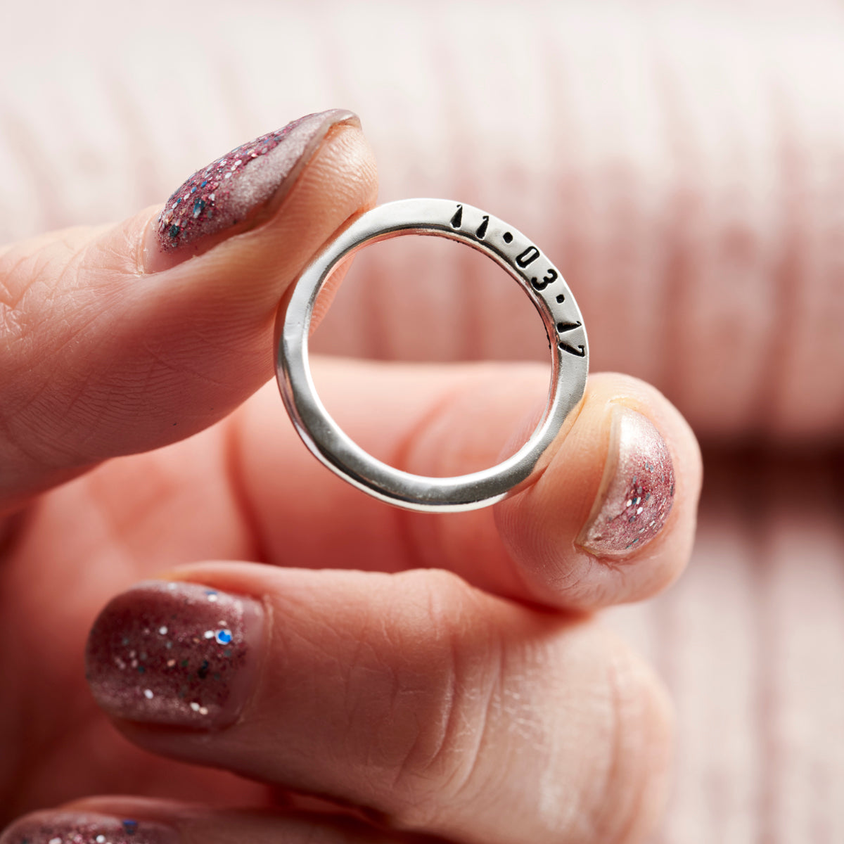 Personalised Verse Stacker Ring