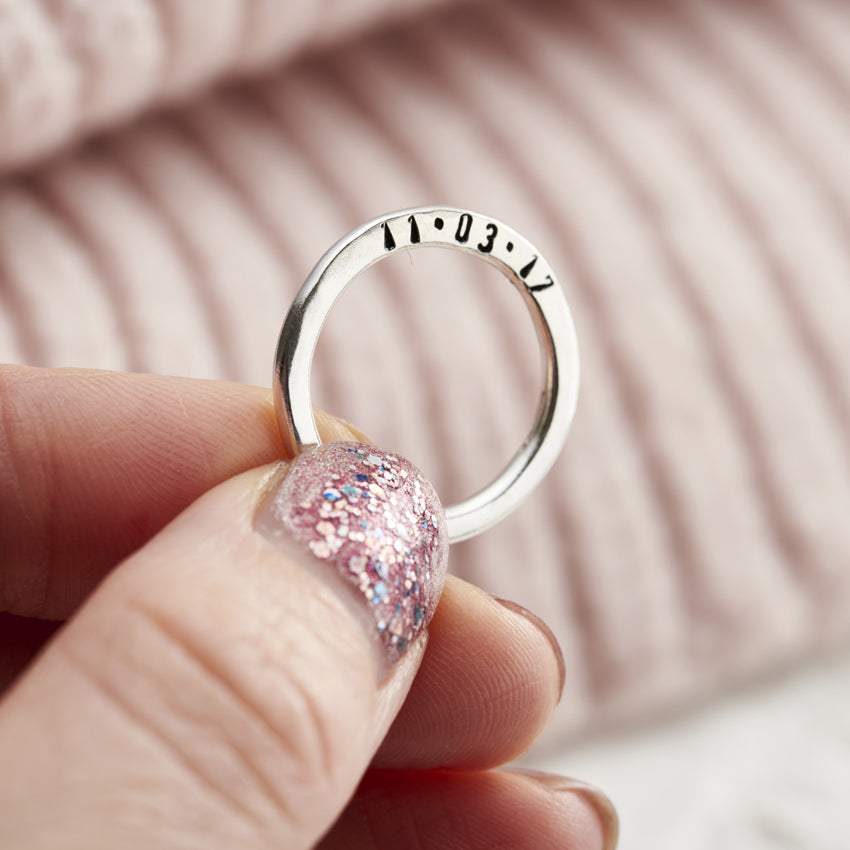 Personalised Verse Stacker Ring