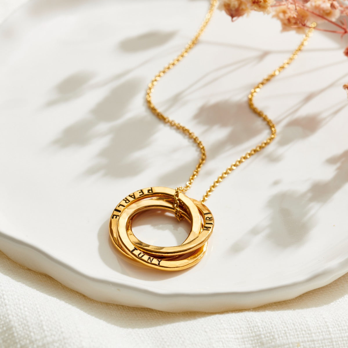 Personalised Wabi-Sabi Russian Ring Necklace