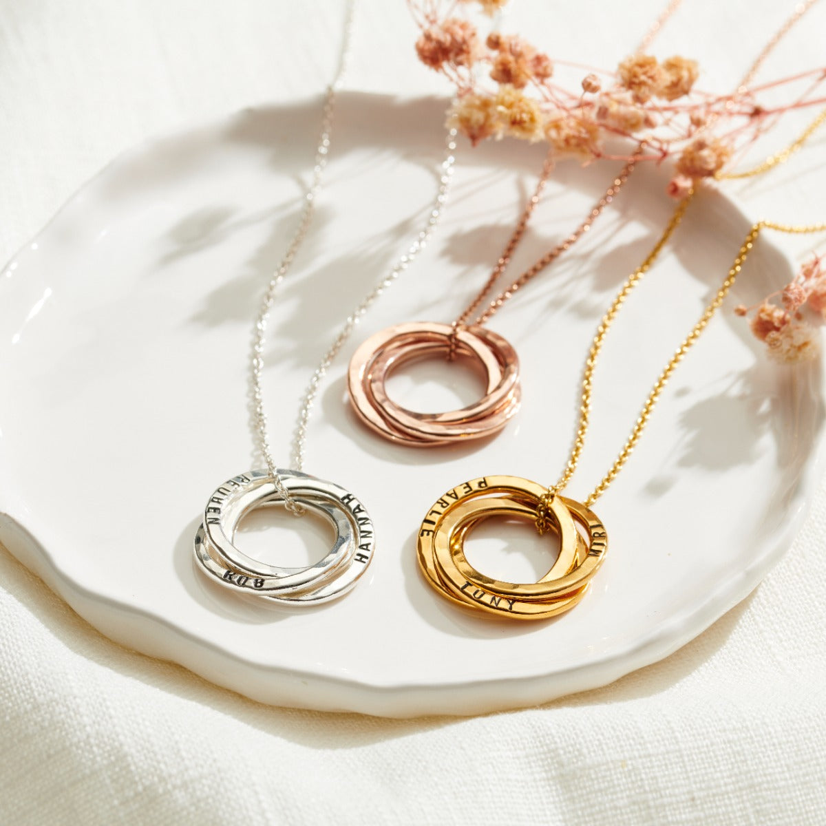 Personalised Wabi-Sabi Russian Ring Necklace