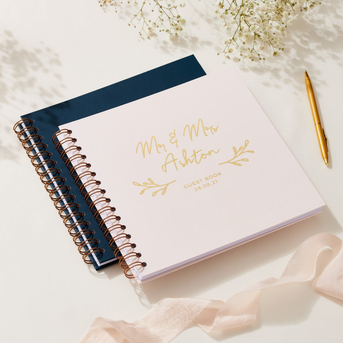 Personalised Gold Foil Wedding Guest Book