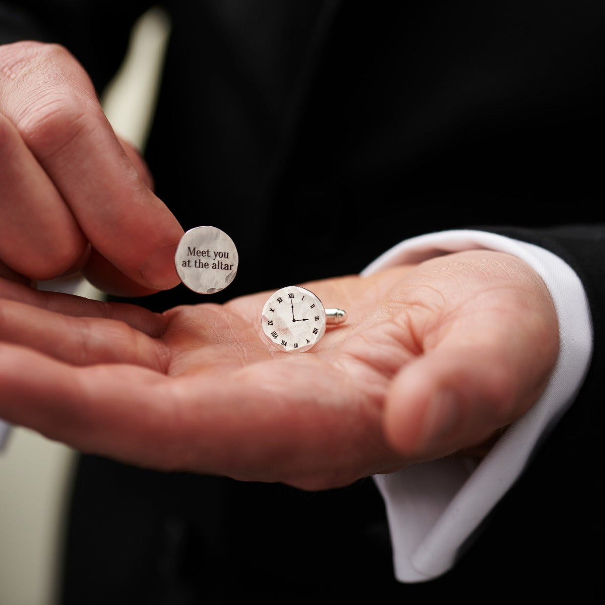 Personalised Wedding Message Cufflinks