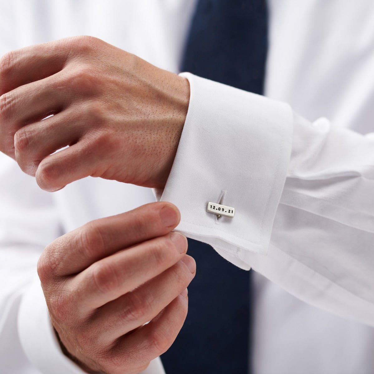 Rectangular Personalised Groomsmen Cufflinks