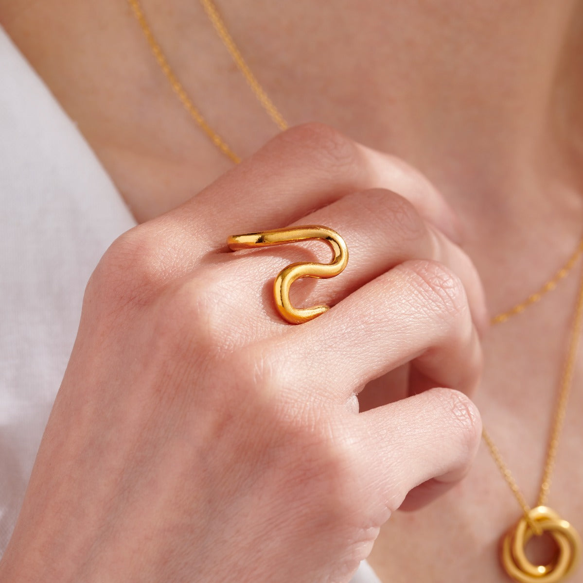 Squiggle Open Ring