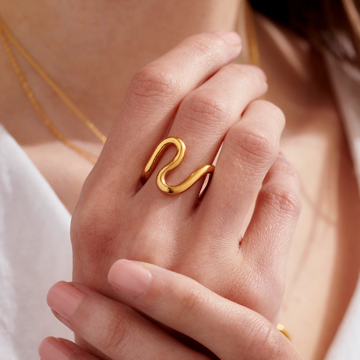 Squiggle Open Ring