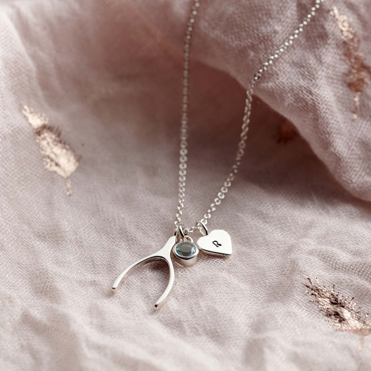 Wishbone Personalised Charm Necklace