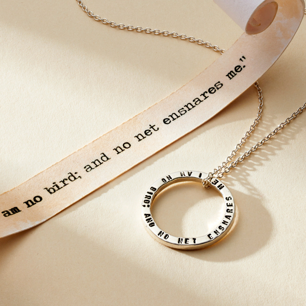 Personalised Quote Circle Necklace