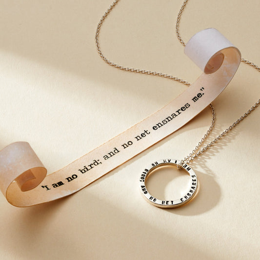 Personalised Quote Circle Necklace